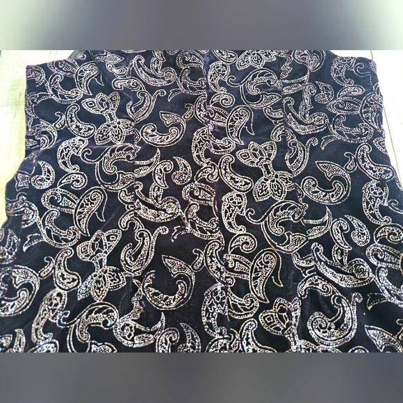 Vintage Norton McNaughton Velvet Velour Silver Shimmer Embroidery Button Up Vest - Picture 8 of 14